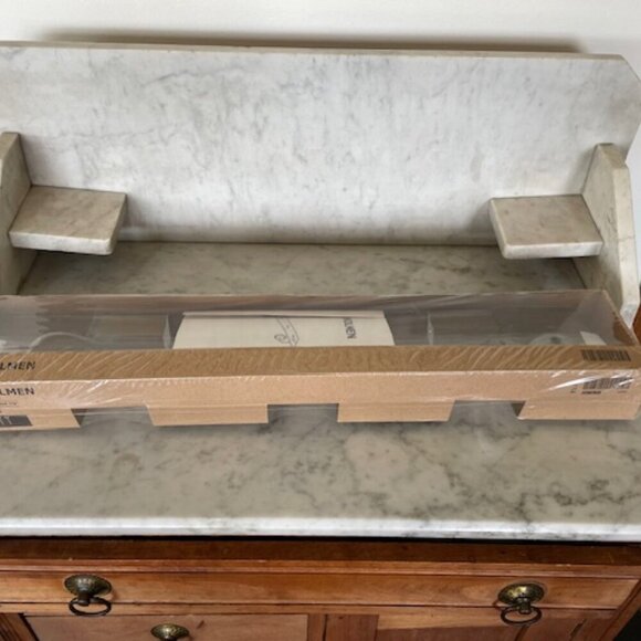 IKEA Lillholmen Etched Floral Glass Wall Shelf Discontinued - Picture 9 of 13